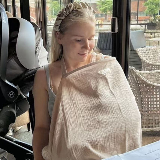 TinyCover – כיסוי הנקה בגוון פשתן שתרגישי נינוחה בכל הנקה